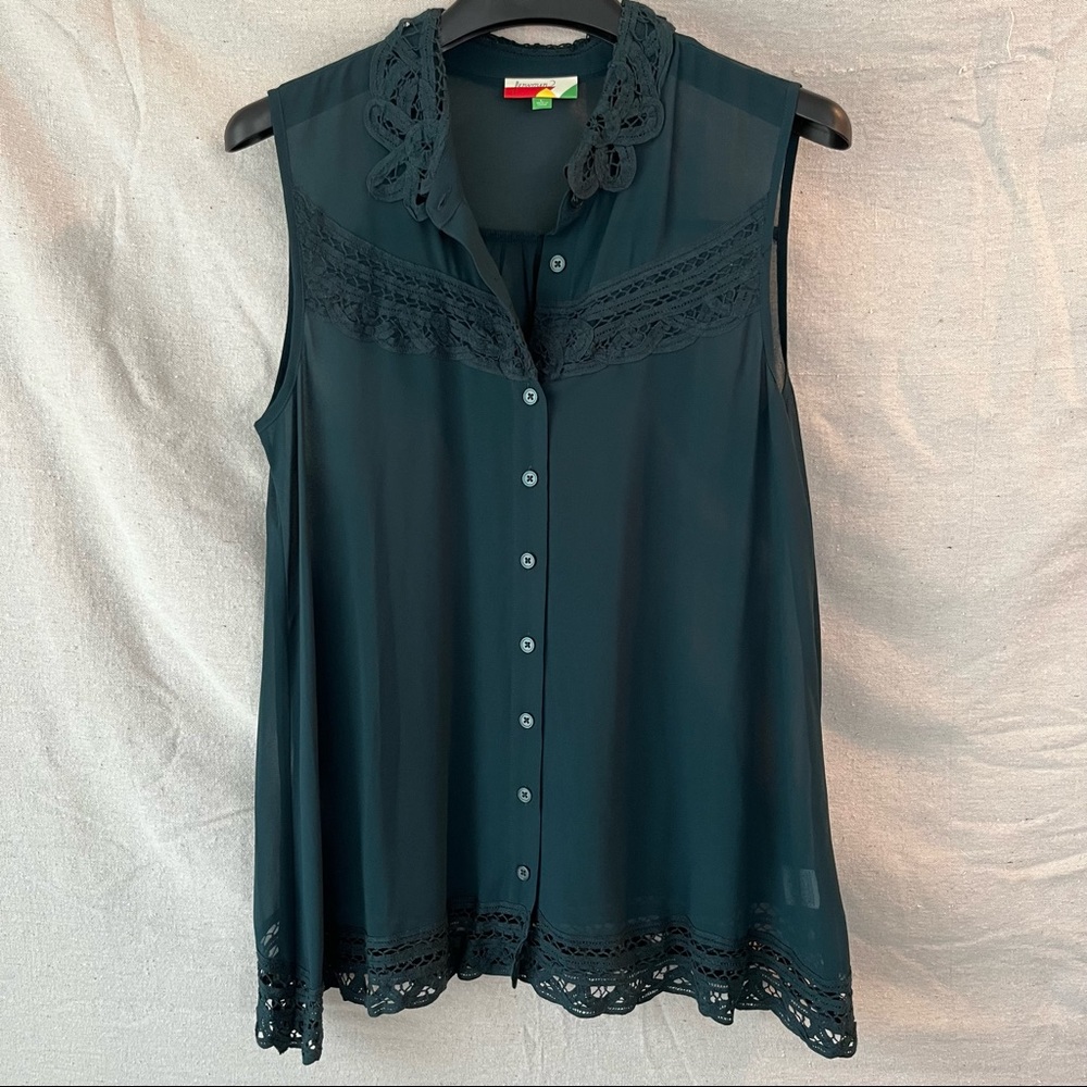 ModCloth Fervour Crochet Trim Tank Tunic